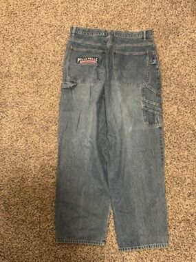 Pelle Pelle Men's Light Blue Relaxed Fit Carpenter Jeans